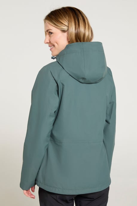'Thunderstorm' Women's 3 in 1 Jacket Waterproof Inner Fleece Hooded Winter Coat Khaki - Image 3