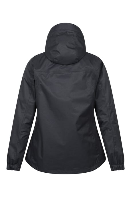 'Bracken' Women's Melange 3 in 1 Jacket Waterproof Hooded Full Zip Winter Coat Black - Image 3