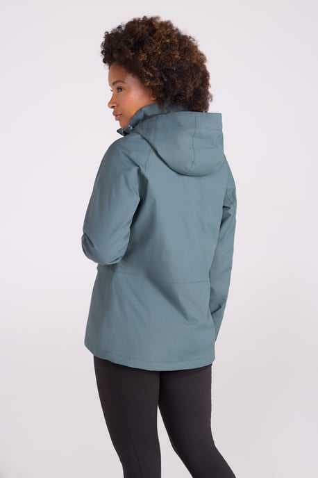 'Thunderstorm' Women's 3 in 1 Jacket Waterproof Inner Fleece Hooded Winter Coat Olive - Image 4
