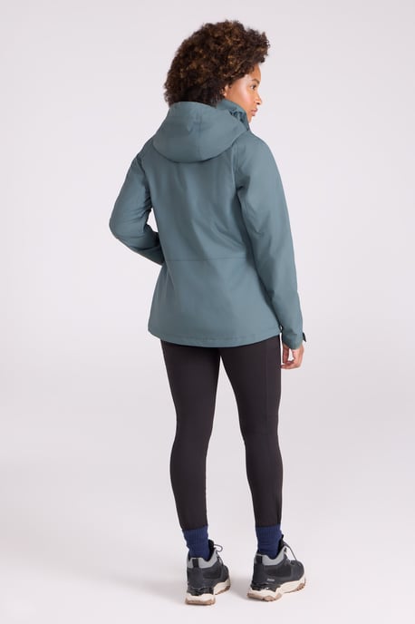 'Thunderstorm' Women's 3 in 1 Jacket Waterproof Inner Fleece Hooded Winter Coat Olive - Image 5