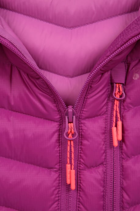 'Skyline' Women's Hydrophobic Down Jacket Water Resistant Hooded Winter Coat Purple - Image 6
