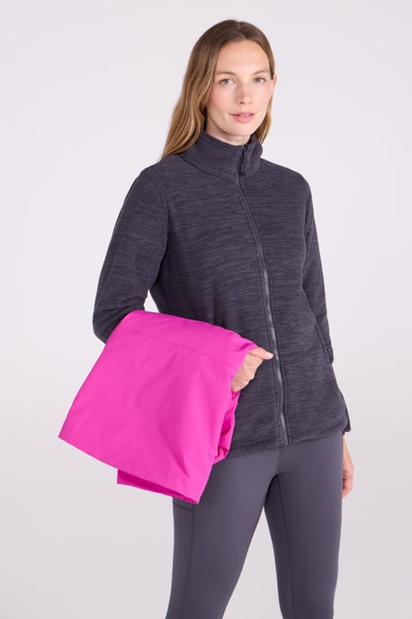 'Thunderstorm' Women's 3 in 1 Jacket Waterproof Inner Fleece Hooded Winter Coat Pink - Image 3