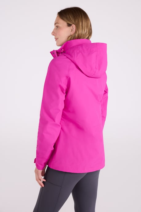 'Thunderstorm' Women's 3 in 1 Jacket Waterproof Inner Fleece Hooded Winter Coat Pink - Image 4
