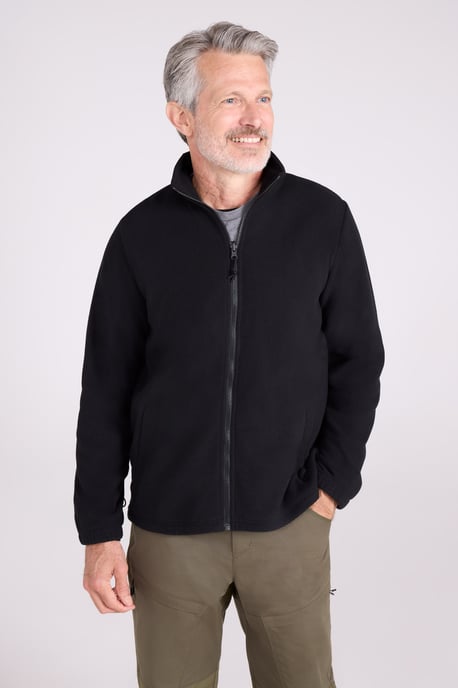 'Fell' Men's 3 in 1 Water Resistant Jacket Adjustable Hood Full Zip Winter Coat Black - Image 5