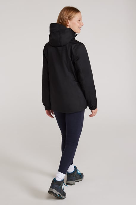 'Bracken' Women's Extreme 3 in 1 Waterproof Jacket Warm Inner Fleece Winter Coat Black - Image 4