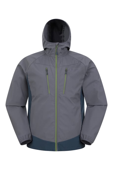 'Ambit' Men's Softshell Jacket Water Resistant Windproof Coat Dark Grey - Image 5