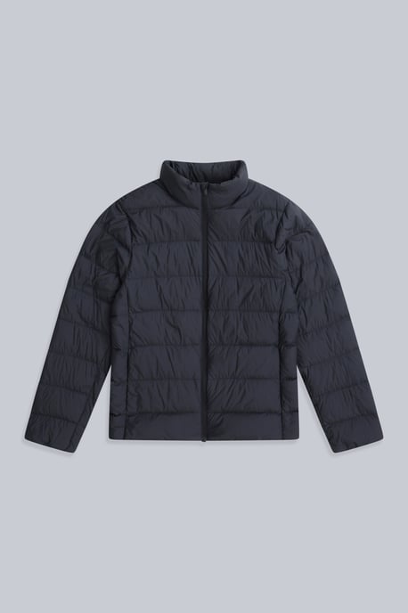 Men's Lightweight Down Jacket Water Resistant Zip Up Hooded Puffer Winter Coat Black - Image 5