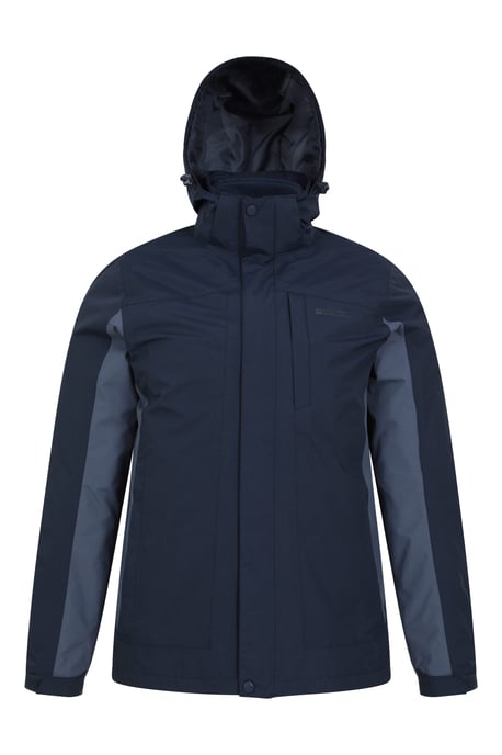 'Thunderstorm' Men's 3 in 1 Jacket Waterproof Inner Fleece Hooded Winter Coat Dark Blue - Image 6