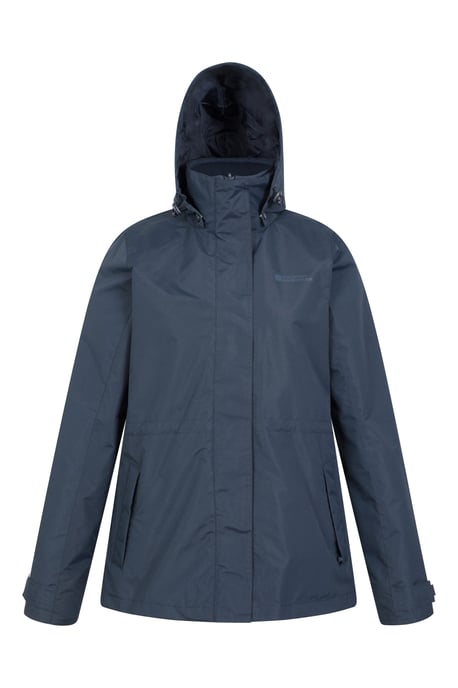 'Fell' Women's 3 in 1 Jacket Water Resistant Inner Fleece Hooded Rain Jacket Navy - Image 6