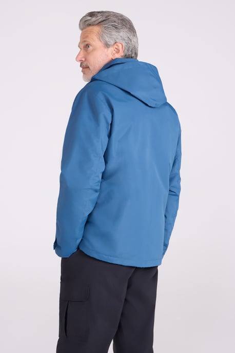 'Fell' Men's 3 in 1 Water Resistant Jacket Adjustable Hood Full Zip Winter Coat Dark Blue - Image 5