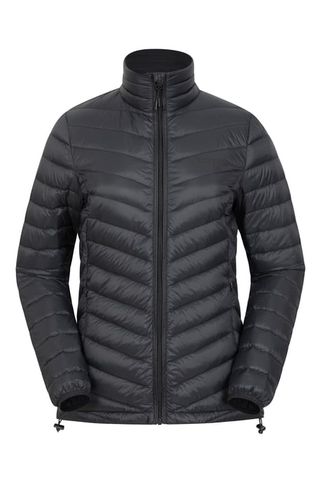 Women's Featherweight Down Jacket Water Resistant Full Zip Puffer Winter Coat Black - Image 2