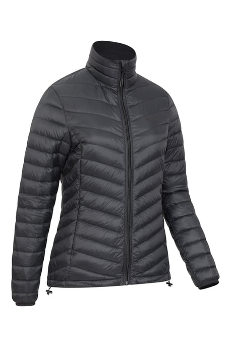 Women's Featherweight Down Jacket Water Resistant Full Zip Puffer Winter Coat Black - Image 3