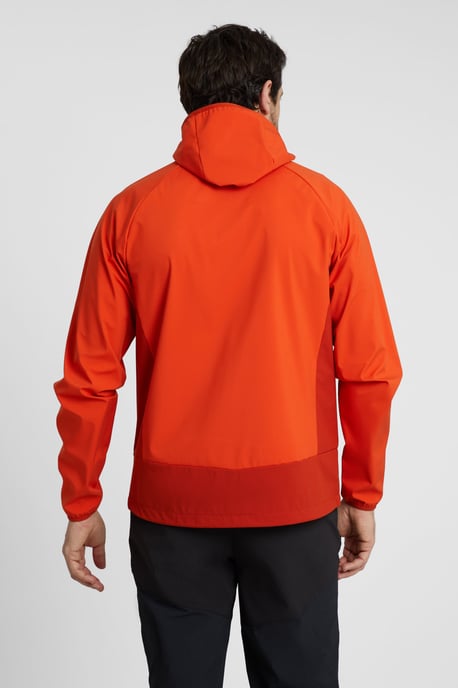 'Ambit' Men's Softshell Jacket Water Resistant Windproof Coat Orange - Image 3