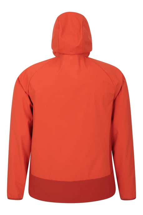 'Ambit' Men's Softshell Jacket Water Resistant Windproof Coat Orange - Image 6