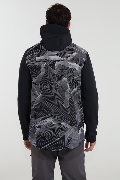 'Illuminate II' Men's Softshell Jacket Water Resistant Windproof Coat Black - Image 4