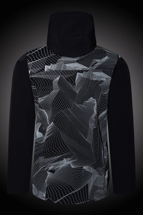 'Illuminate II' Men's Softshell Jacket Water Resistant Windproof Coat Black - Image 6