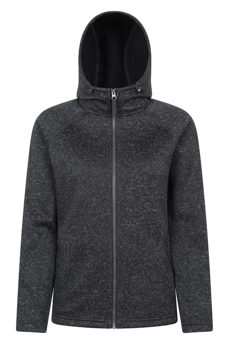 'Nevis Women's Fleece Jacket with Pockets Full Zip Base Layer Dark Grey - Image 5
