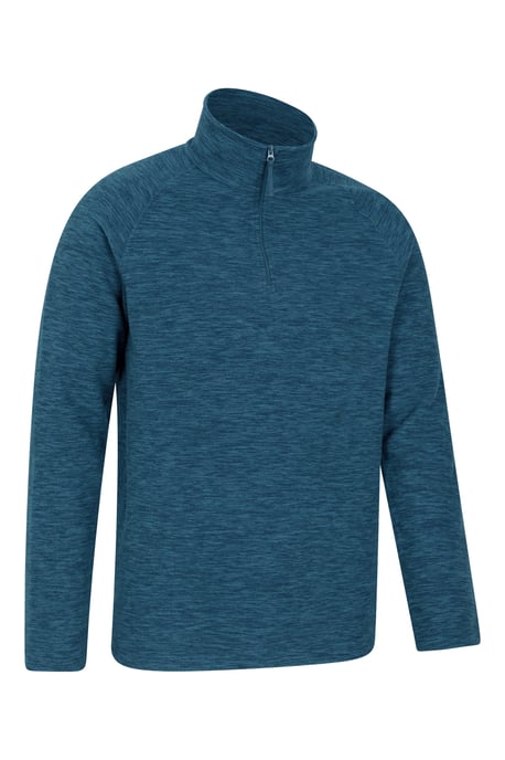 'Snowdon' Men's Fleece Top Half Zip Breathable Quick Dry Sweater Indigo Blue - Image 6