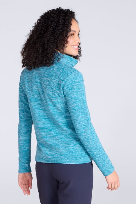 'Snowdon' Women's Fleece Top Half Zip Breathable Quick Dry Sweater Teal - Image 4