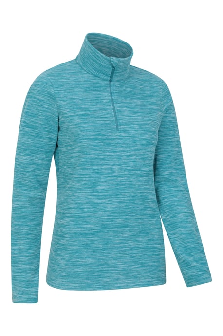 'Snowdon' Women's Fleece Top Half Zip Breathable Quick Dry Sweater Teal - Image 6