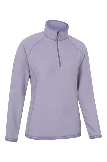 'Montana' Women's Microfleece Jacket Half Zip Breathable Quick Dry Sweater Purple - Image 2