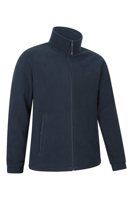 'Bernard' Men's Fleece Sweater with Pockets Windproof Breathable Coat Navy - Image 6