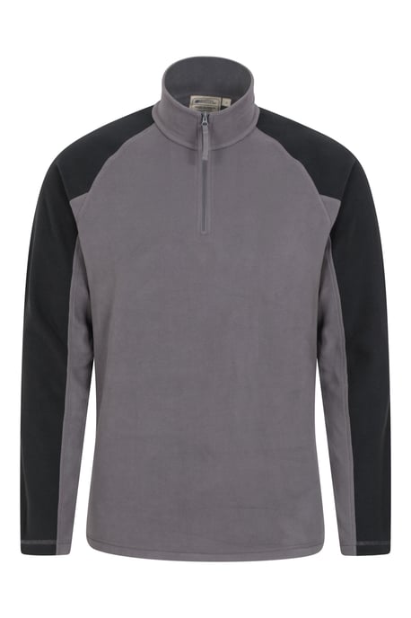 'Ashbourne' Men's Fleece Jacket Half Zip Mid Layer Sweater Dark Grey - Image 5