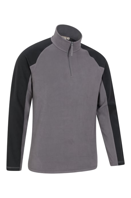 'Ashbourne' Men's Fleece Jacket Half Zip Mid Layer Sweater Dark Grey - Image 6