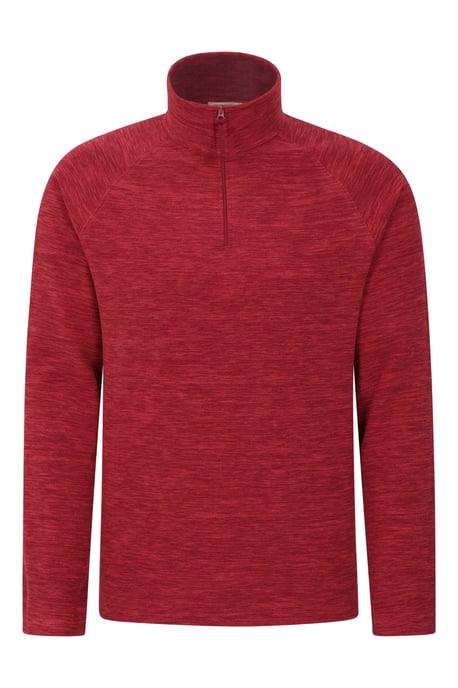 'Snowdon' Men's Fleece Top Half Zip Breathable Quick Dry Sweater Dark Red - Image 6