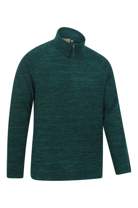 'Snowdon' Men's Fleece Top Half Zip Breathable Quick Dry Sweater Dark Green - Image 2