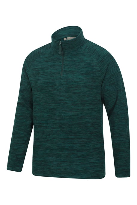 'Snowdon' Men's Fleece Top Half Zip Breathable Quick Dry Sweater Dark Green - Image 4