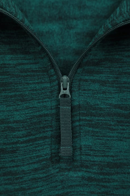 'Snowdon' Men's Fleece Top Half Zip Breathable Quick Dry Sweater Dark Green - Image 5
