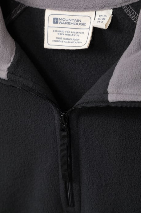 'Montana' Women's Microfleece Jacket Half Zip Breathable Quick Dry Sweater Black - Image 5