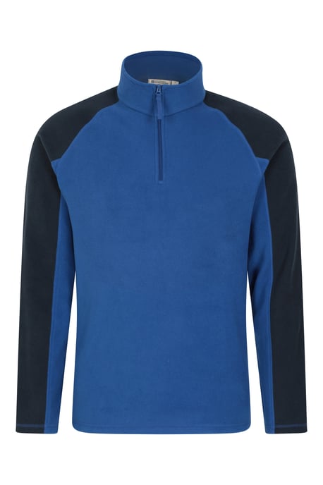 'Ashbourne' Men's Fleece Jacket Half Zip Mid Layer Sweater Blue/Navy - Image 5