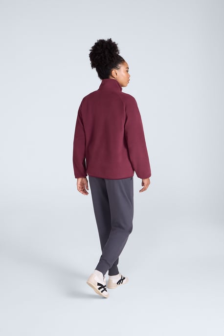'Stockholm' Women's Fleece Jacket Half Zip Warm Cosy Sweater Berry - Image 4