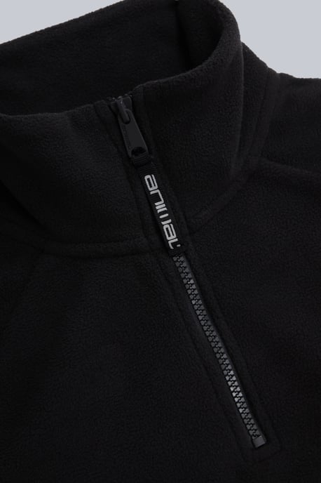 'Stockholm' Women's Fleece Jacket Half Zip Warm Cosy Sweater Black - Image 3
