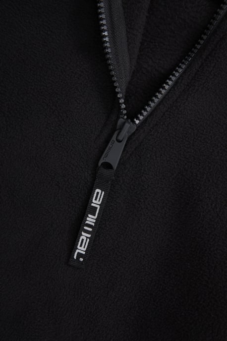 'Stockholm' Women's Fleece Jacket Half Zip Warm Cosy Sweater Black - Image 4