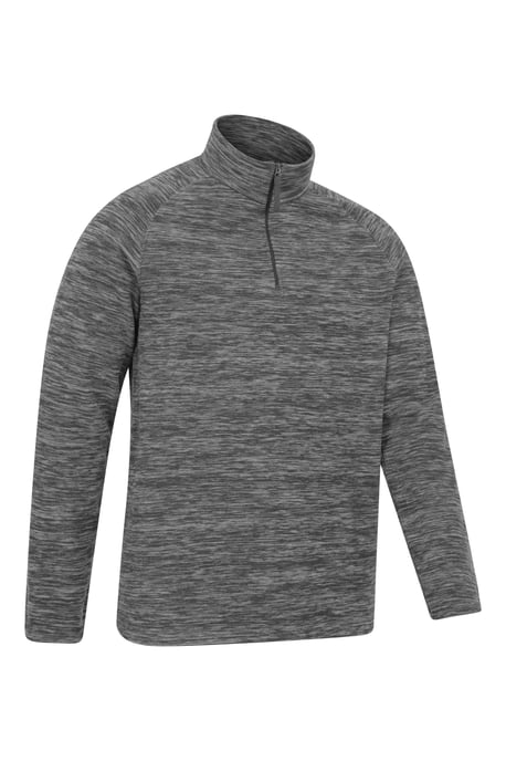 'Snowdon' Men's Fleece Top Half Zip Breathable Quick Dry Sweater Dark Grey - Image 2