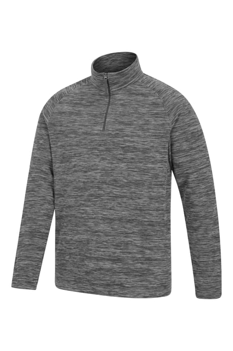 'Snowdon' Men's Fleece Top Half Zip Breathable Quick Dry Sweater Dark Grey - Image 4