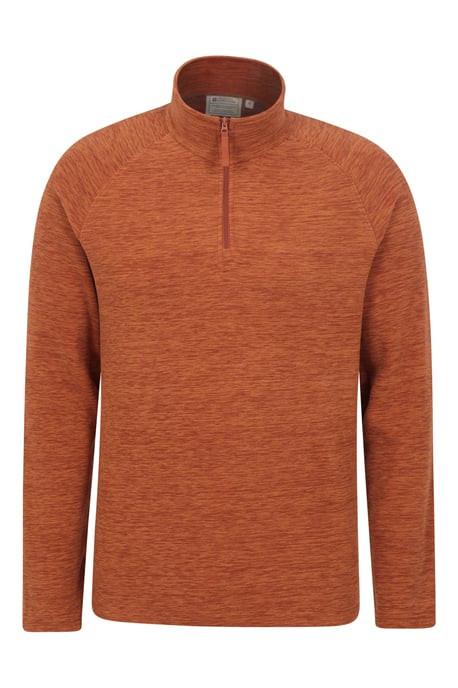 'Snowdon' Men's Fleece Top Half Zip Breathable Quick Dry Sweater Rust - Image 5