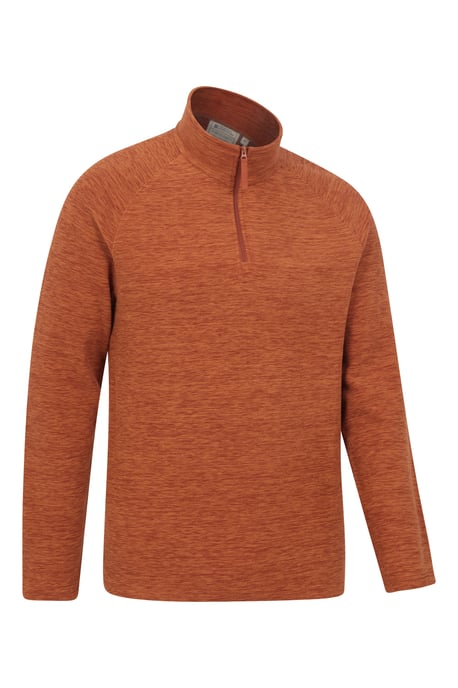 'Snowdon' Men's Fleece Top Half Zip Breathable Quick Dry Sweater Rust - Image 6