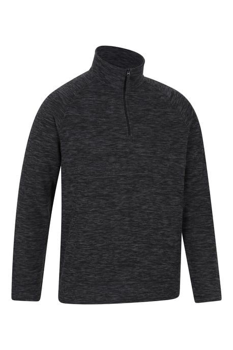 'Snowdon' Men's Fleece Top Half Zip Breathable Quick Dry Sweater Black - Image 2