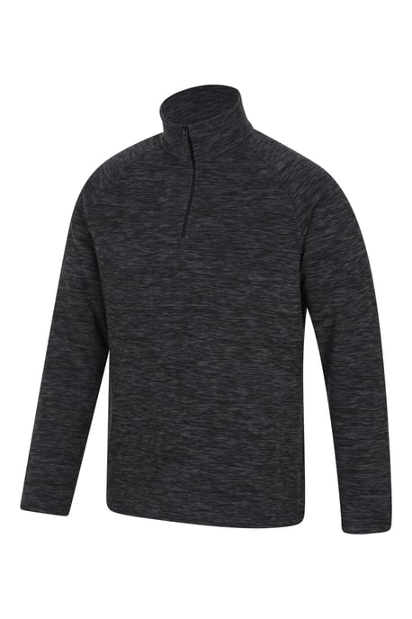 'Snowdon' Men's Fleece Top Half Zip Breathable Quick Dry Sweater Black - Image 4