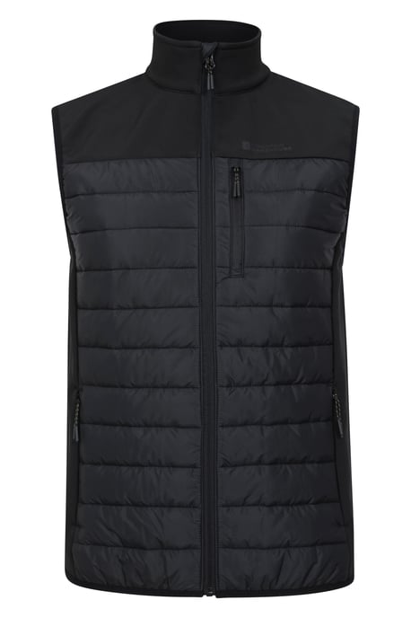 'Turbine' Men's Padded Gilet Water Resistant Hiking Jacket Black - Image 6