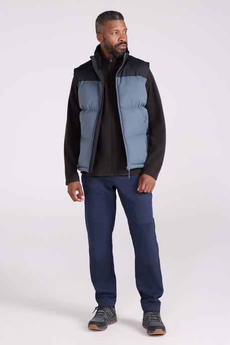 'Rock' Men's Borg Padded Gilet Water Resistant Sleeveless Jacket Grey - Image 2