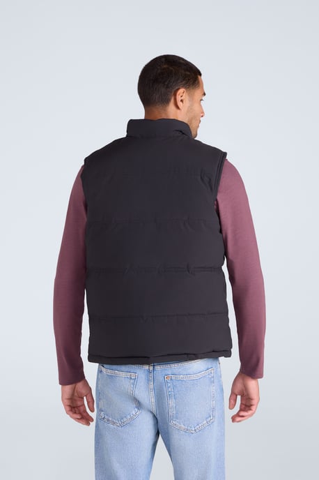'Fistral' Men’s Padded Gilet Full Zip Everyday Casual Jacket Black - Image 4