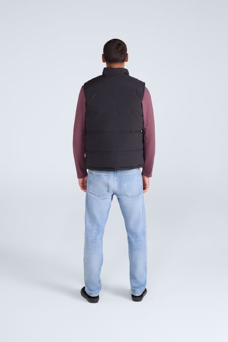 'Fistral' Men’s Padded Gilet Full Zip Everyday Casual Jacket Black - Image 5