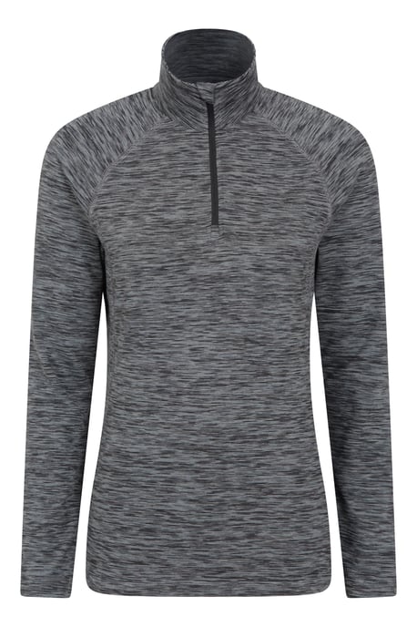 'Bend & Stretch' Women's Midlayer Jacket Stretchy Quick Wick Half Zip Jumper Black - Image 2
