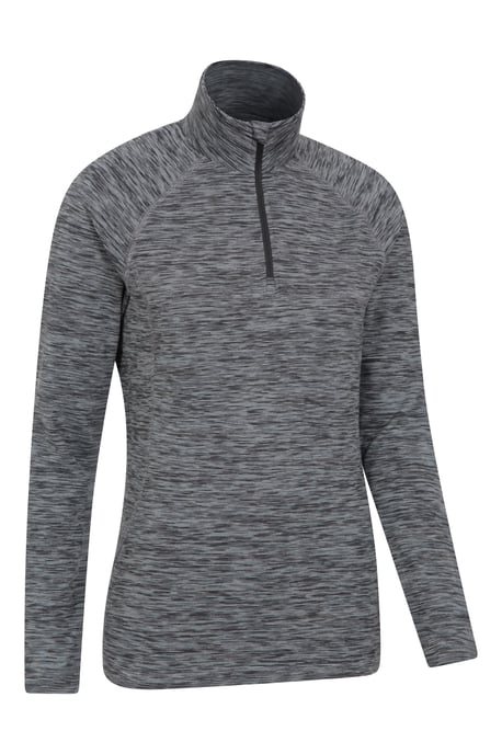 'Bend & Stretch' Women's Midlayer Jacket Stretchy Quick Wick Half Zip Jumper Black - Image 3