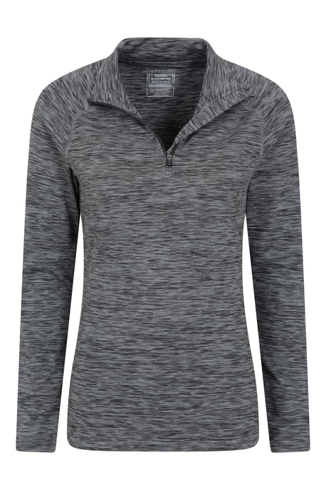 'Bend & Stretch' Women's Midlayer Jacket Stretchy Quick Wick Half Zip Jumper Black - Image 5